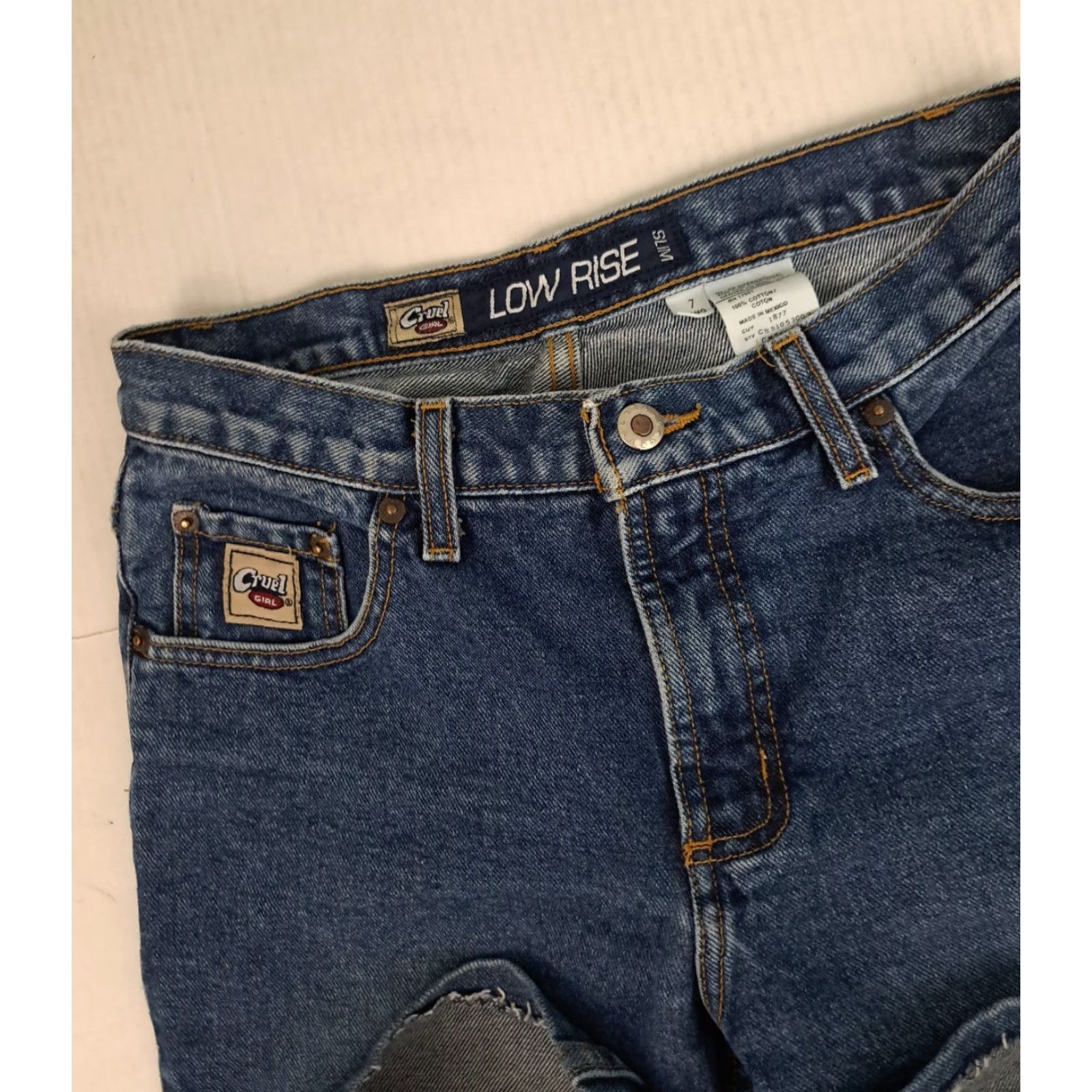 Vintage VINTAGE Cruel Girl Jeans Long Woman 28 in Inseam Blue 100% Cotton Low-Rise Denim 5-Pocket StraightREGULAR Womens Size 28" / US 6 / IT 42 - 6 Thumbnail