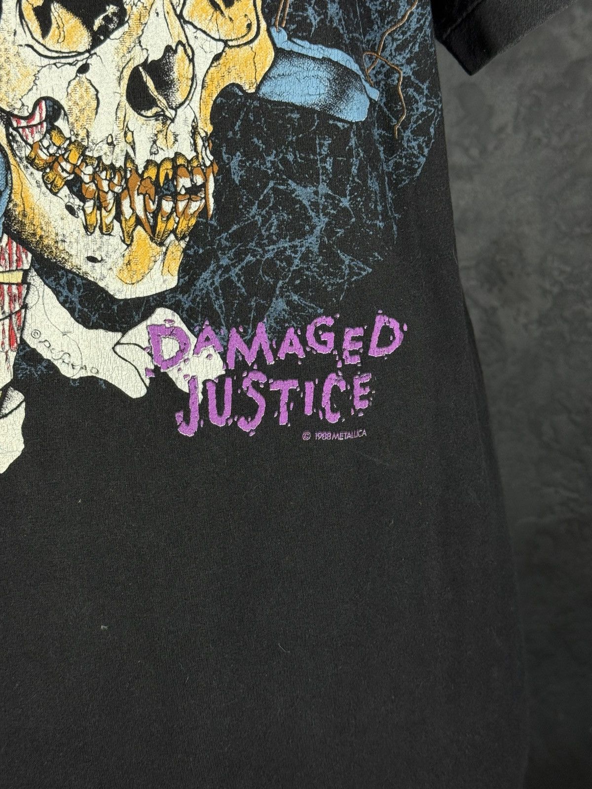 Band Tees 1988 Metallica Damaged Justice T-Shirt Vintage Big Logo Size US L / EU 52-54 / 3 - 6 Thumbnail