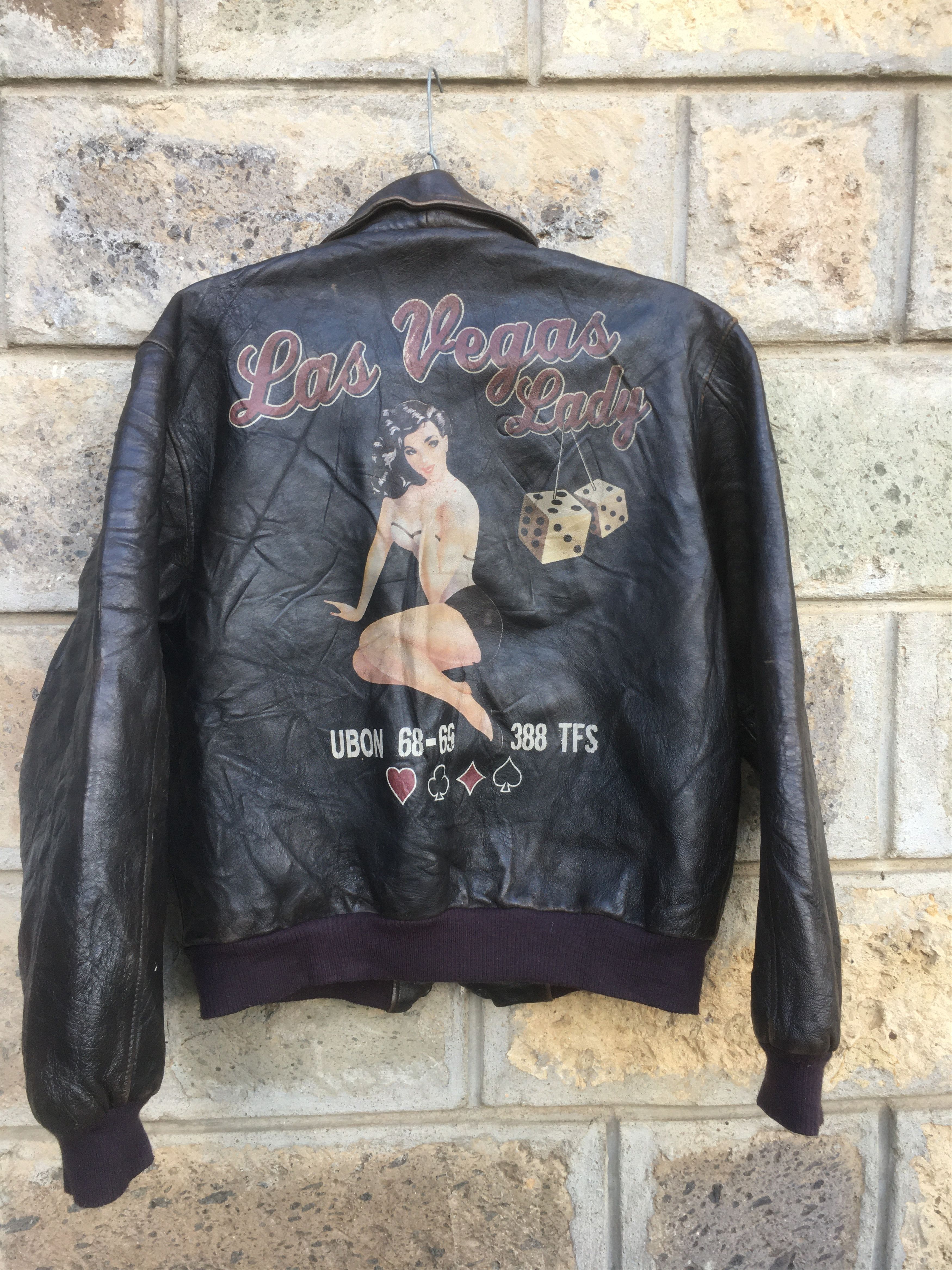 image of Avirex Las Vegas Lady Type-2 Bomber Jacket in Brown, Men's (Size Medium)