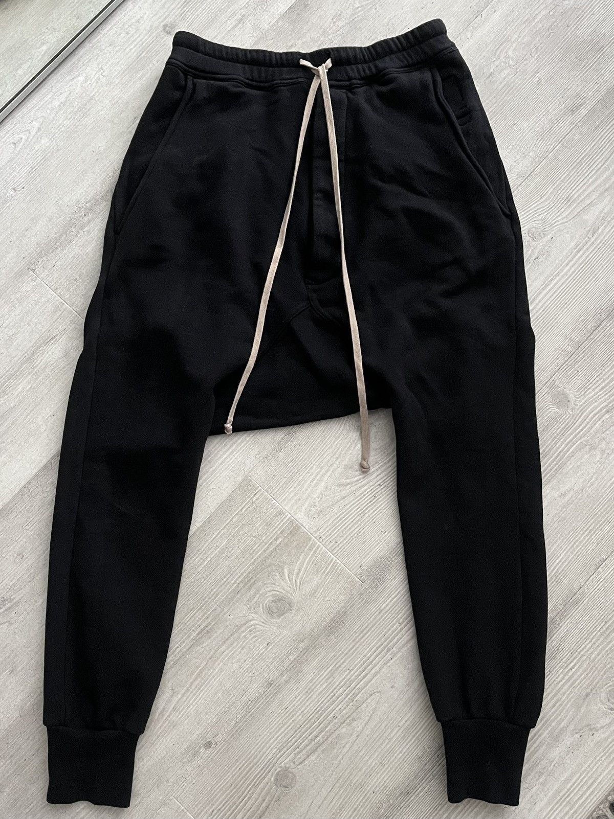 image of Rick Owens Prisoner Jogger Sweatpants in Black, Men's (Size 30)