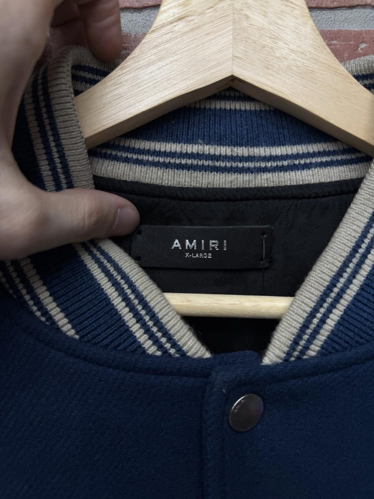 Amiri Amiri Varsity Jacket Blue White Hollywood XL $1500 Retail Size US XL / EU 56 / 4 - 9 Thumbnail