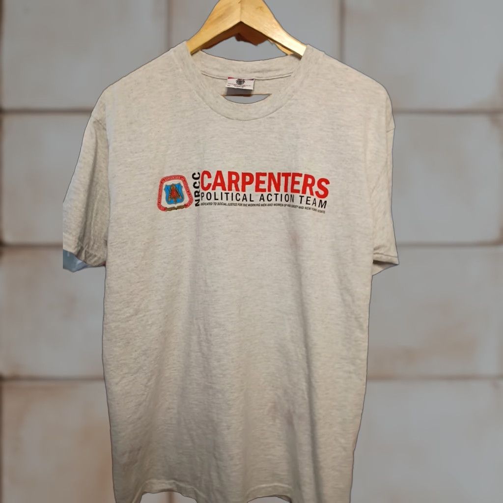 Union LA VINTAGE Union T-Shirt USA Carpenters Union Nrcc Made In USA Gray L Men's Short Sleeve Size L Political Action Team Size US L / EU 52-54 / 3 - 1 Thumbnail