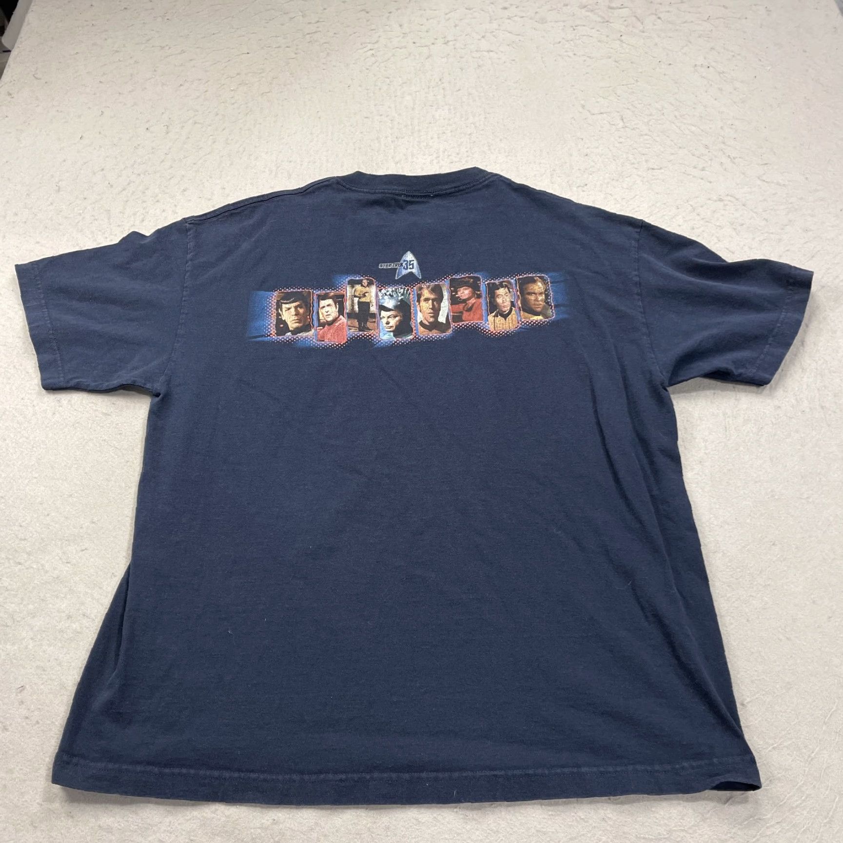 Vintage VINTAGE Star Trek Shirt Mens L Navy Blue 90s TV Movies Spock Tee Photos Added Size US L / EU 52-54 / 3 - 7 Thumbnail
