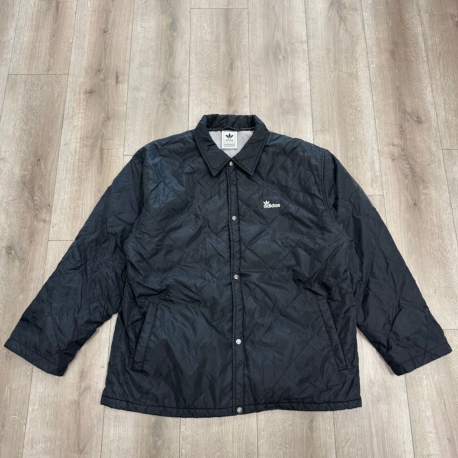 Adidas Vintage Adidas Quilted Parka Puffer Jacket Coat Black XXL Size US XXL / EU 58 / 5 - 1 Thumbnail