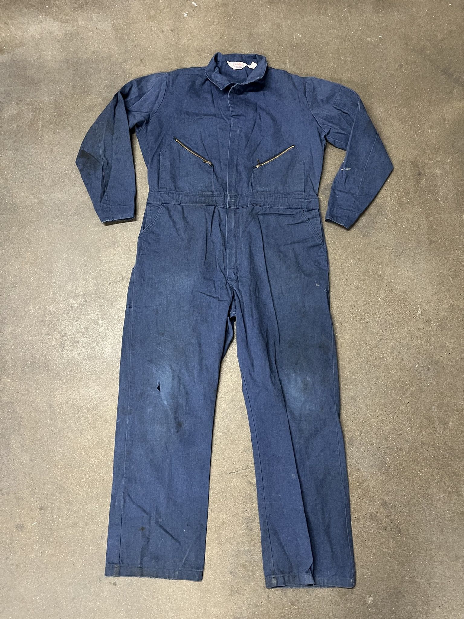 Carhartt × Vintage Vintage 1990s Walls Lightweight Navy Coverall Workwear Mechanics Suit Size XL Size US XL / EU 56 / 4 - 1 Thumbnail