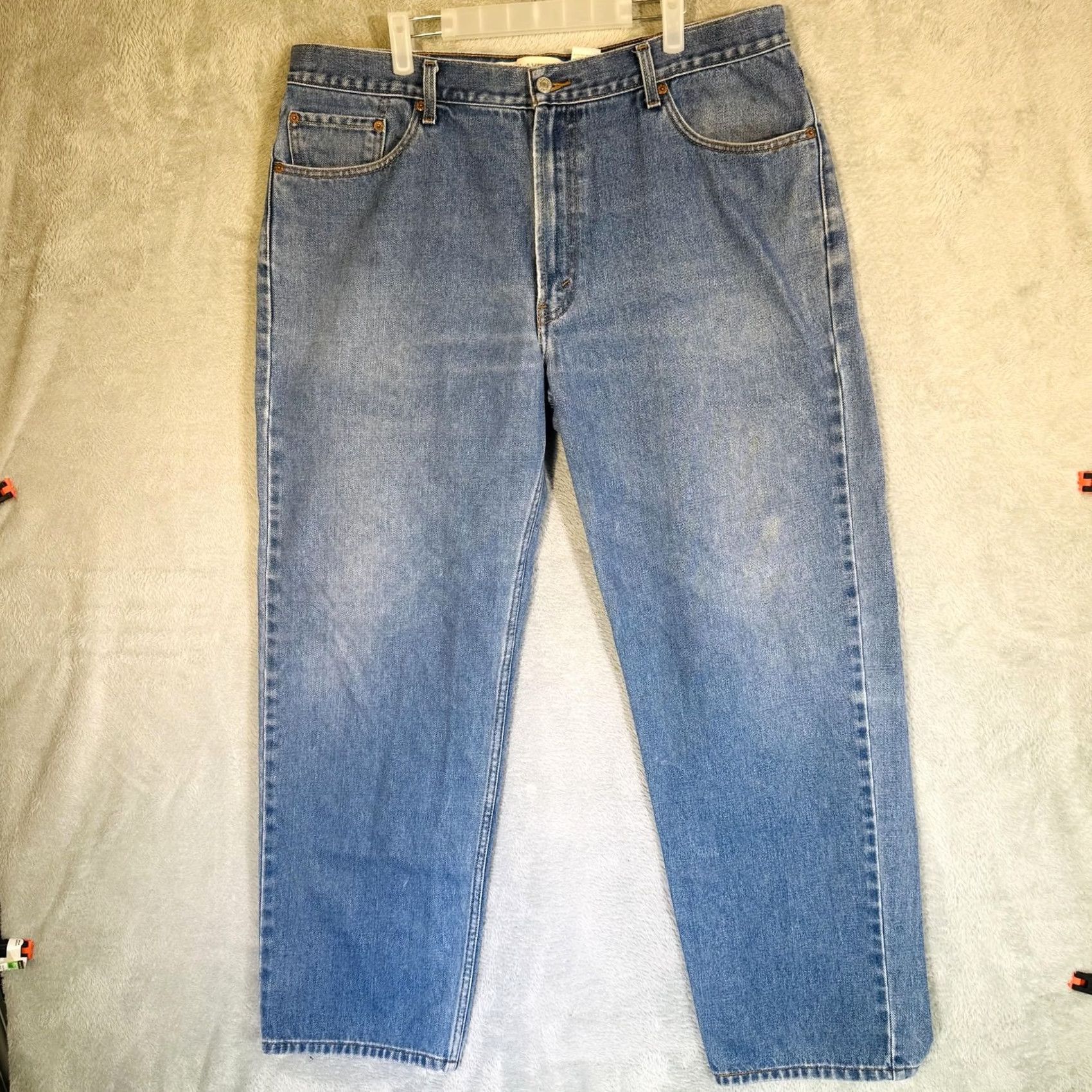 Levi's Levi's 550 Jeans Mens 40x32 Blue Medium Wash Relaxed Tapered Denim Zip Fly Size US 40 / EU 56 - 5 Thumbnail
