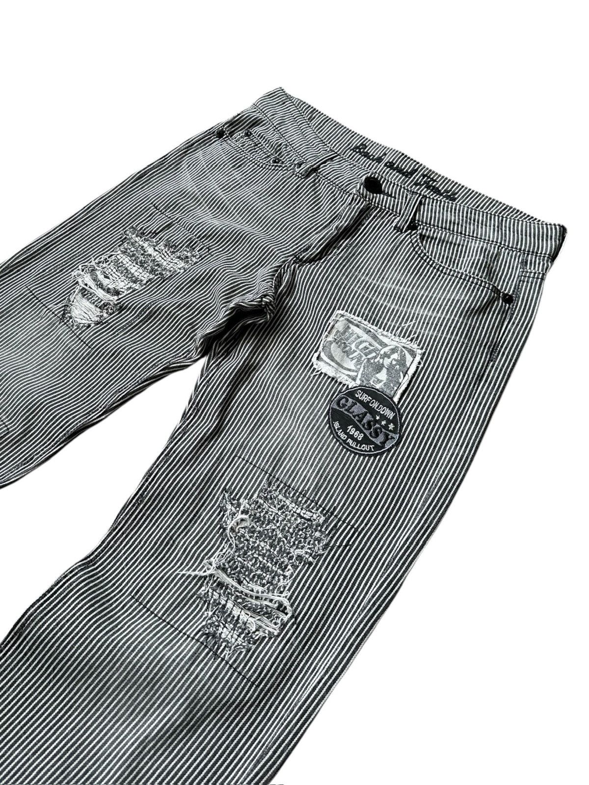 Japanese Brand [32/40] 00s Back & Forth boro wabash stripe jeans Size US 32 / EU 48 - 4 Thumbnail