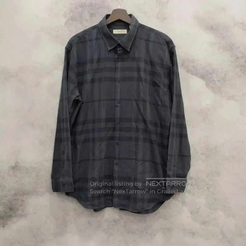 Burberry Burberry Men's Long Sleeve Shirt in Dark Gray. Size US XL / EU 56 / 4 - 1 Thumbnail