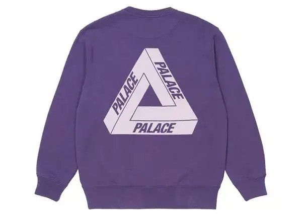 Palace Palace Slub Crewneck (Purple) [FW21] Size US S / EU 44-46 / 1 - 1 Thumbnail