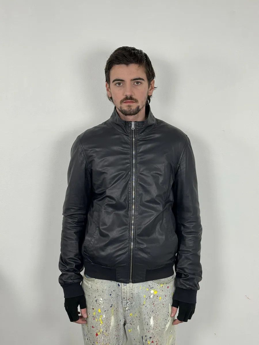 Gucci 2000s Gucci Black Leather Minimalist Jacket Size US M / EU 48-50 / 2 - 2 Thumbnail