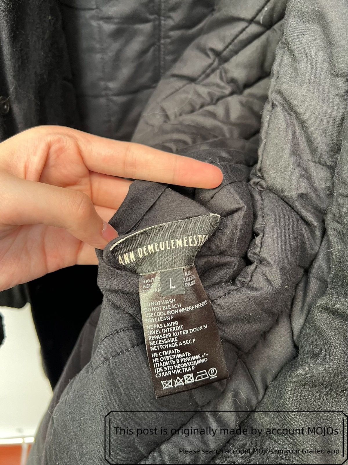 Ann Demeulemeester Sz L Ann Demeulemeester stripe Padded Down Jacket mojos884 Size US L / EU 52-54 / 3 - 6 Thumbnail