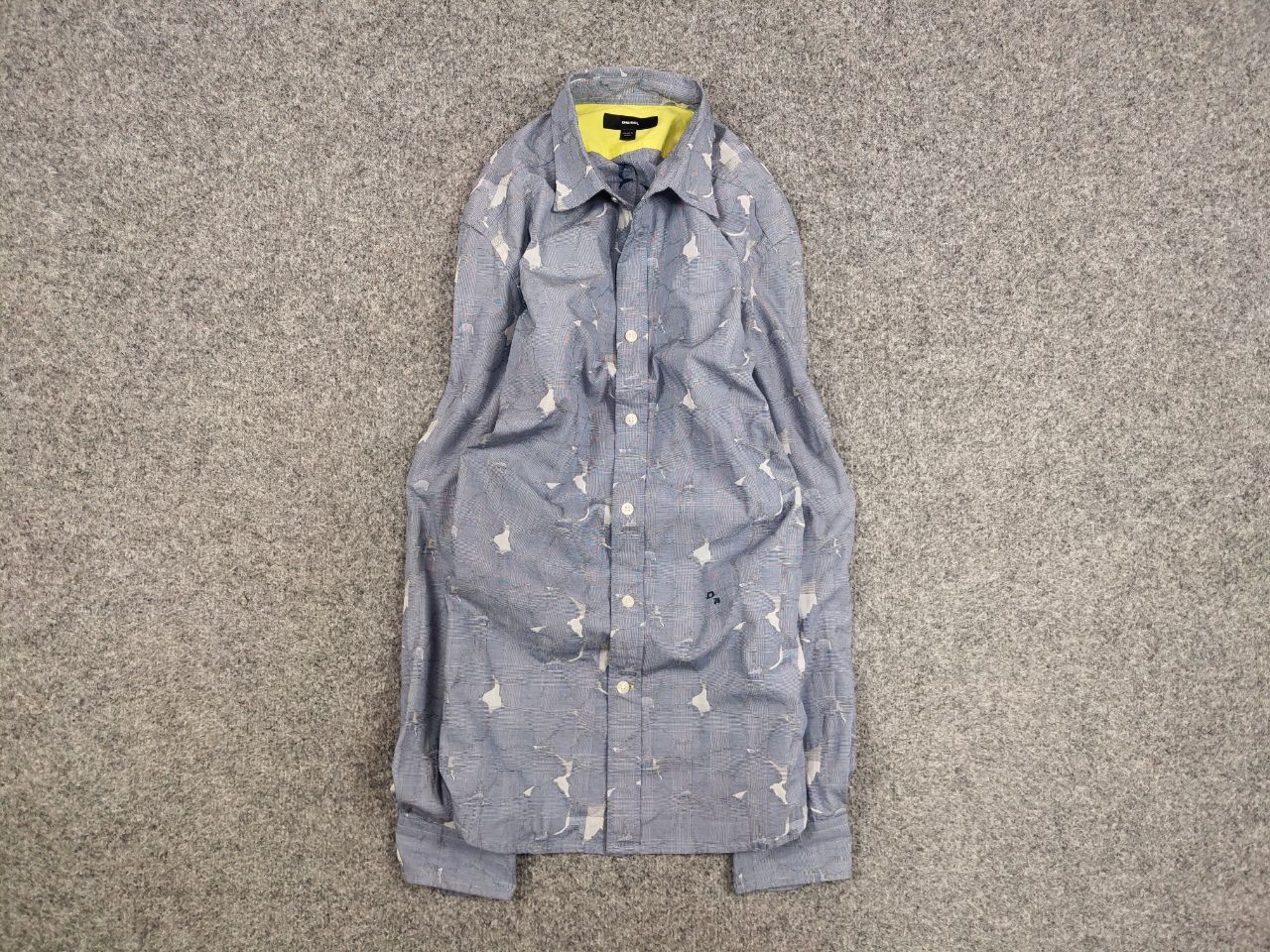 Diesel Diesel Design Casual Blue Pattern Buttons Shirt Y2K Style Size US M / EU 48-50 / 2 - 1 Thumbnail
