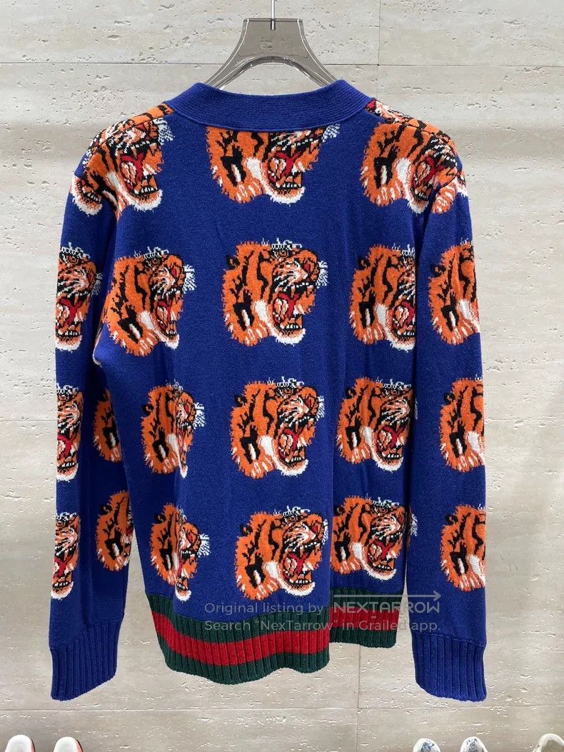 Gucci Gucci Tiger-headed woollen knitted cardigan coat Size US M / EU 48-50 / 2 - 4 Thumbnail