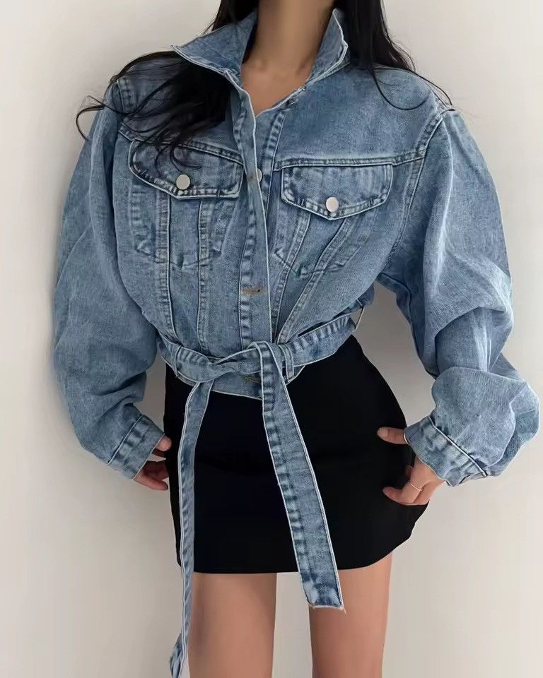 Other Streetwear Denim Loose Cropped Retro Jacket Size XS / US 0-2 / IT 36-38 - 6 Thumbnail