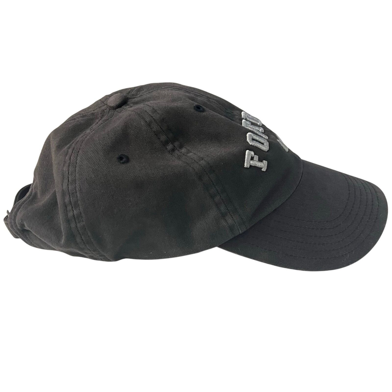 Nike Vtg 90s Nike Football Strapback Hat Adjustable Black Gray Size ONE SIZE - 5 Thumbnail