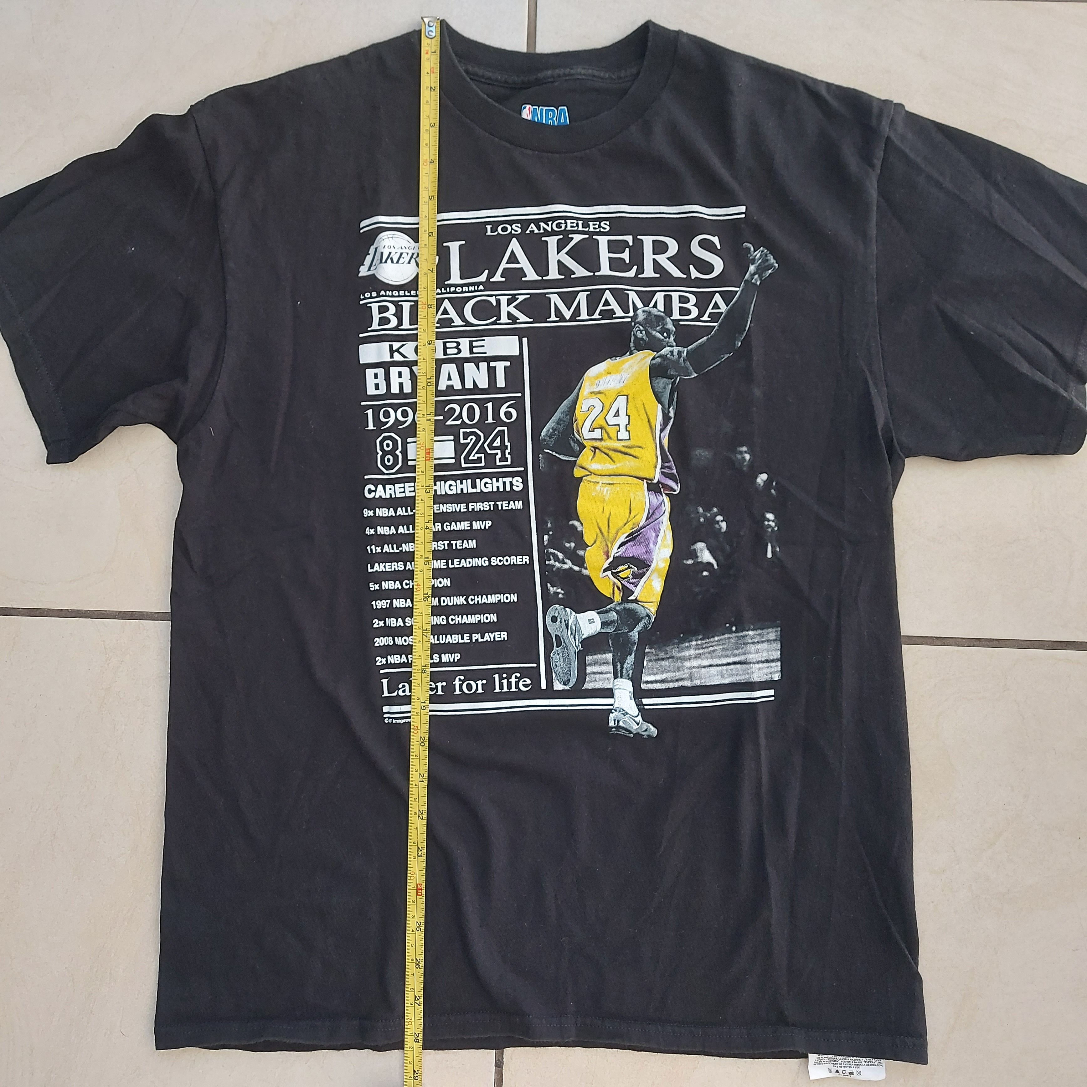 NBA Kobe Black Mamba stats tshirt Size US L / EU 52-54 / 3 - 4 Thumbnail