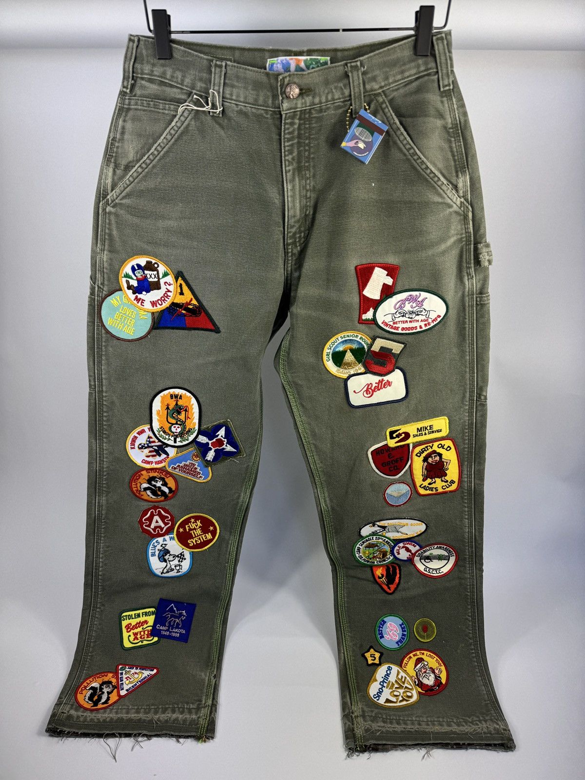 Better With Age GENTLEMENS PATCH WORK CARHARTT CARPENTER TROUSERS Size US 30 / EU 46 - 1 Thumbnail