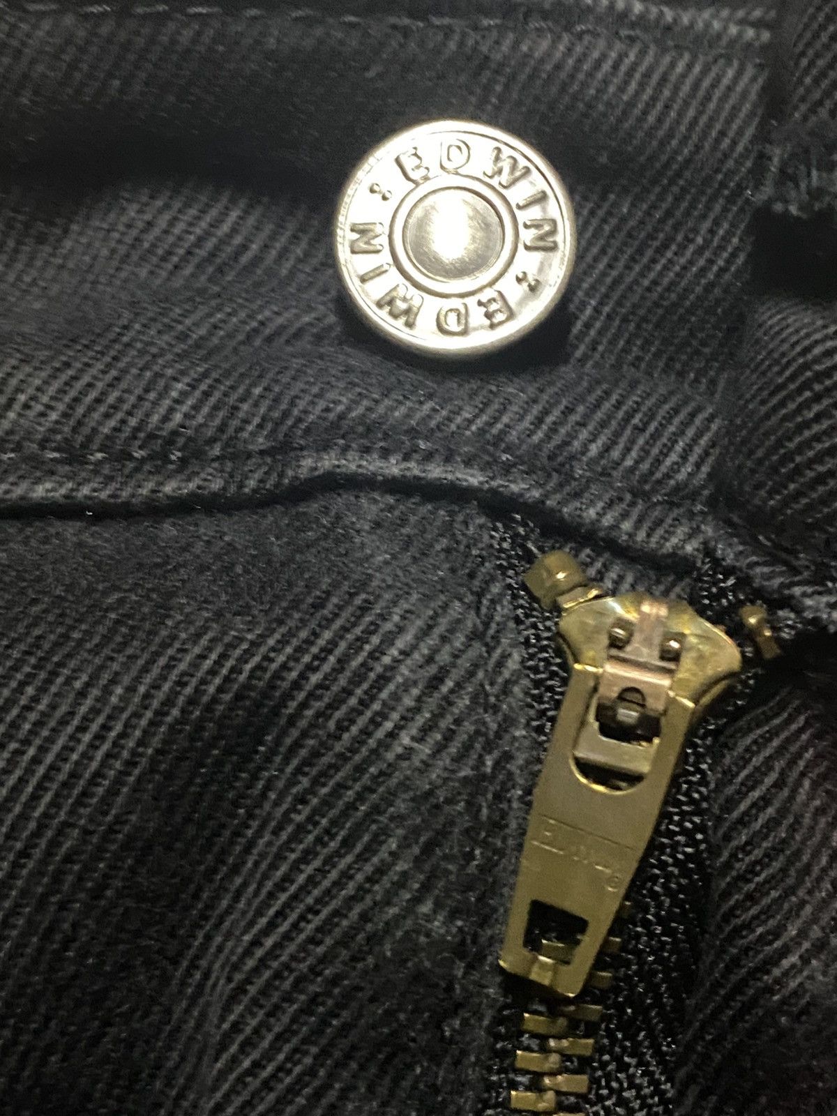 Japanese Brand Vintage Edwin 503 Black Denim Distressed Loose Jeans Size US 32 / EU 48 - 8 Thumbnail