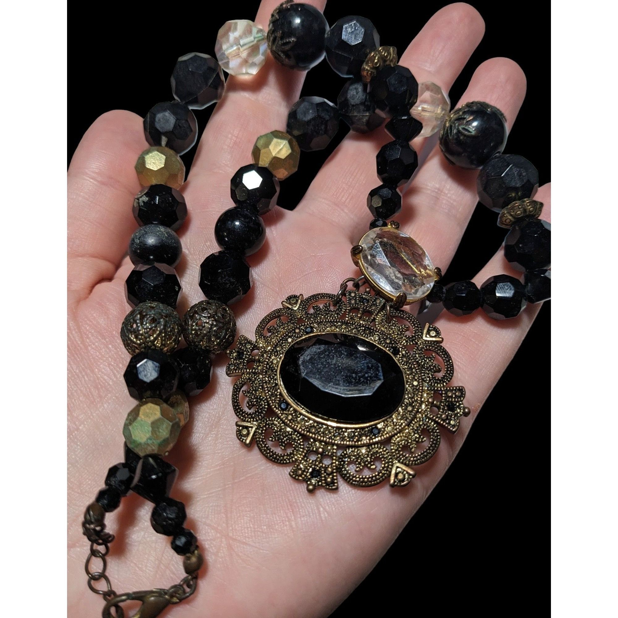Other Upcycled Vintage Victorian Gemmed Necklace Size ONE SIZE - 6 Thumbnail