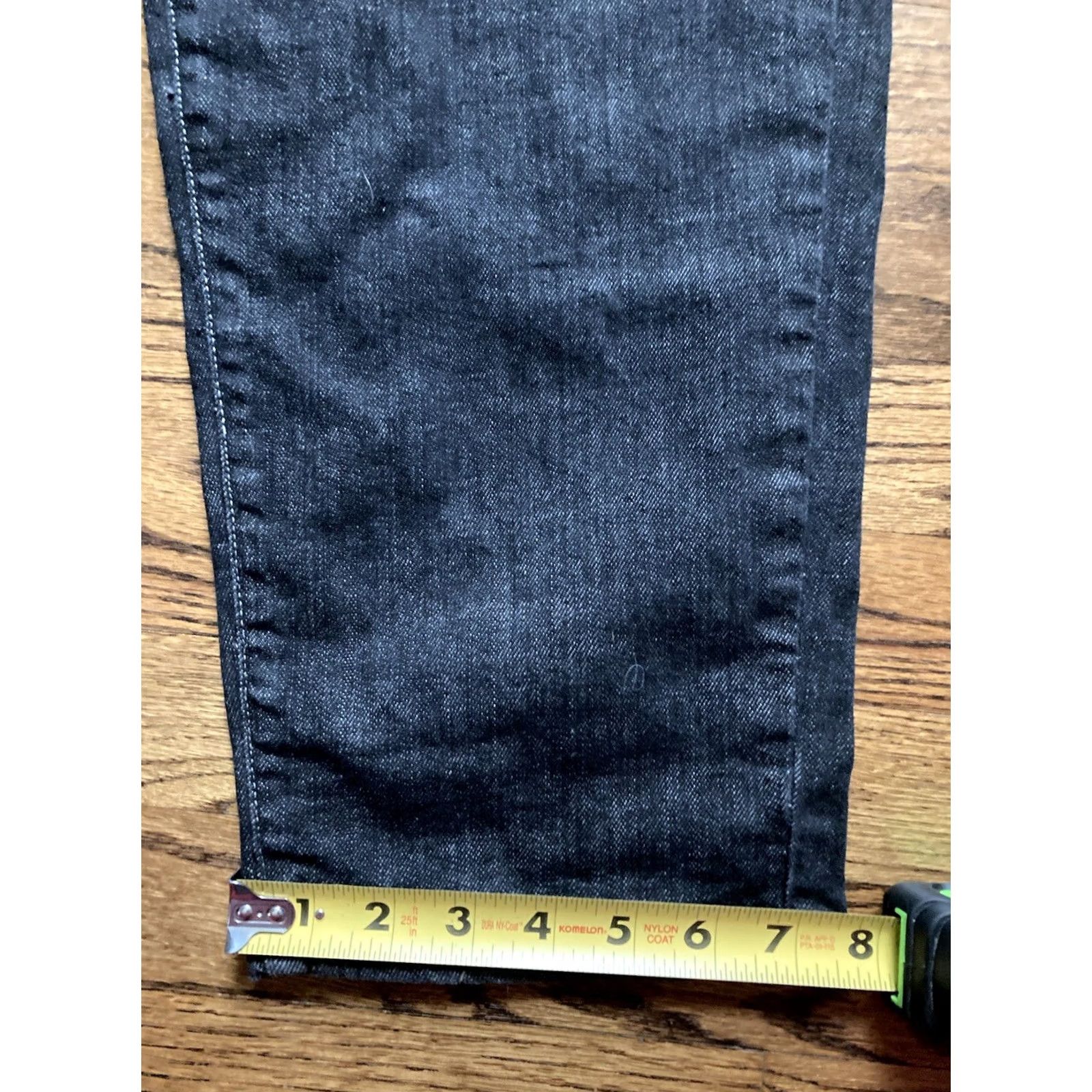 Eileen Fisher Eileen Fisher Jeans Womens Medium Black Denim Stretch Relaxed Straight Regular Pockets Solid Dark Vintage No Size 32" / US 10 / IT 46 - 3 Thumbnail