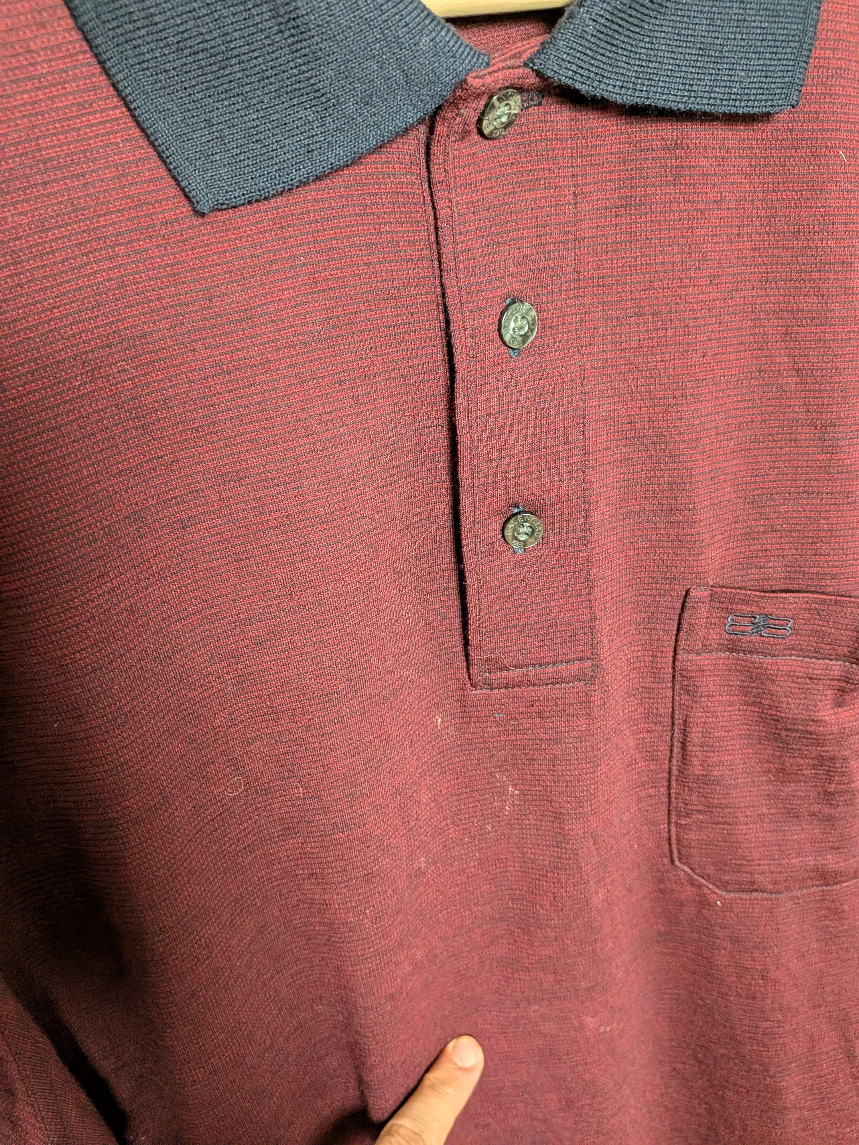 Balenciaga Vintage Balenciaga Polo Long Sleeve Shirt Size US L / EU 52-54 / 3 - 4 Thumbnail