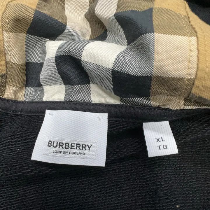 Burberry Burberry Burberry Black Logo Embroidered Hoodie for Men-25 Size US XL / EU 56 / 4 - 2 Thumbnail