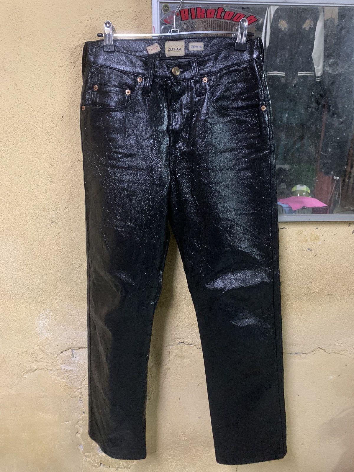 Vintage 90s Todd Oldham Jeans Shiny Rave