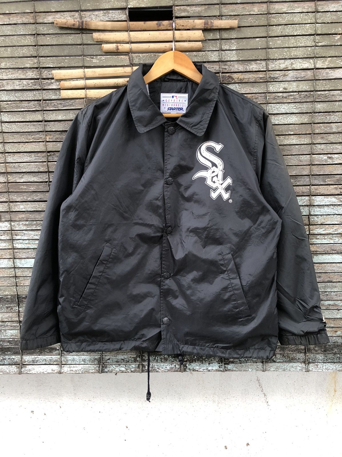 MLB Vintage 90s Starter MLB White Sox Thomas #35 Coach Jacket Size US L / EU 52-54 / 3 - 1 Thumbnail
