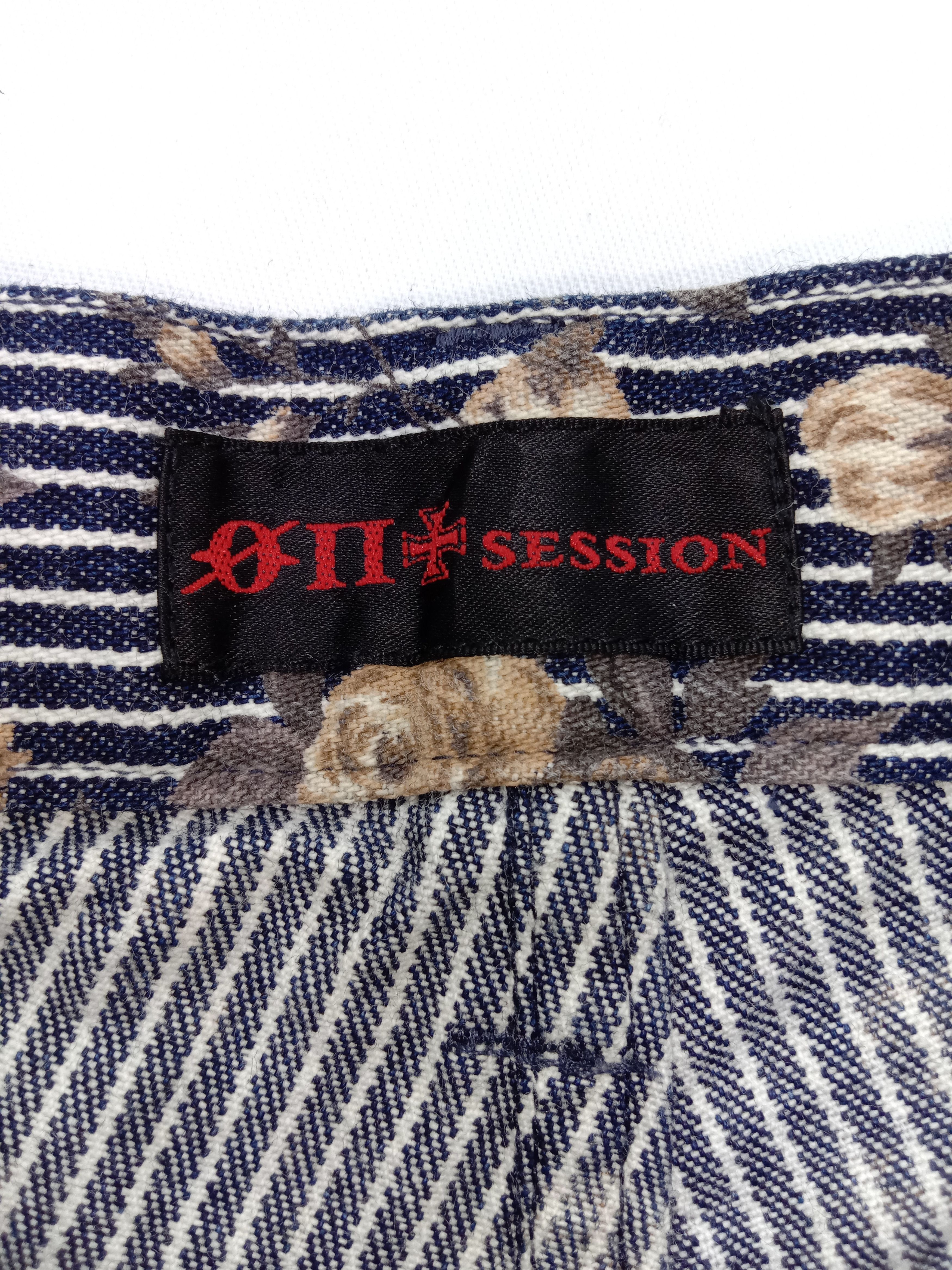 Japanese Brand Vintage Japanese Art Striped Full Printed Floral Flare Jeans Size US 30 / EU 46 - 13 Thumbnail