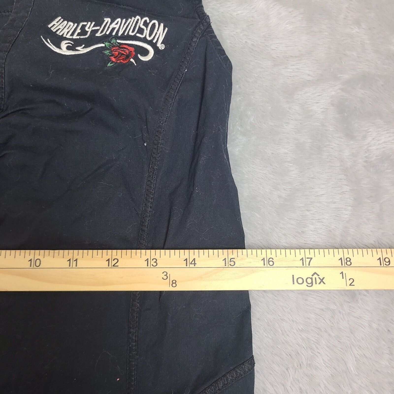 Harley Davidson Harley Davidson 90's COllared V Cut Vest Tank Snap Buttons S Size S / US 4 / IT 40 - 3 Thumbnail