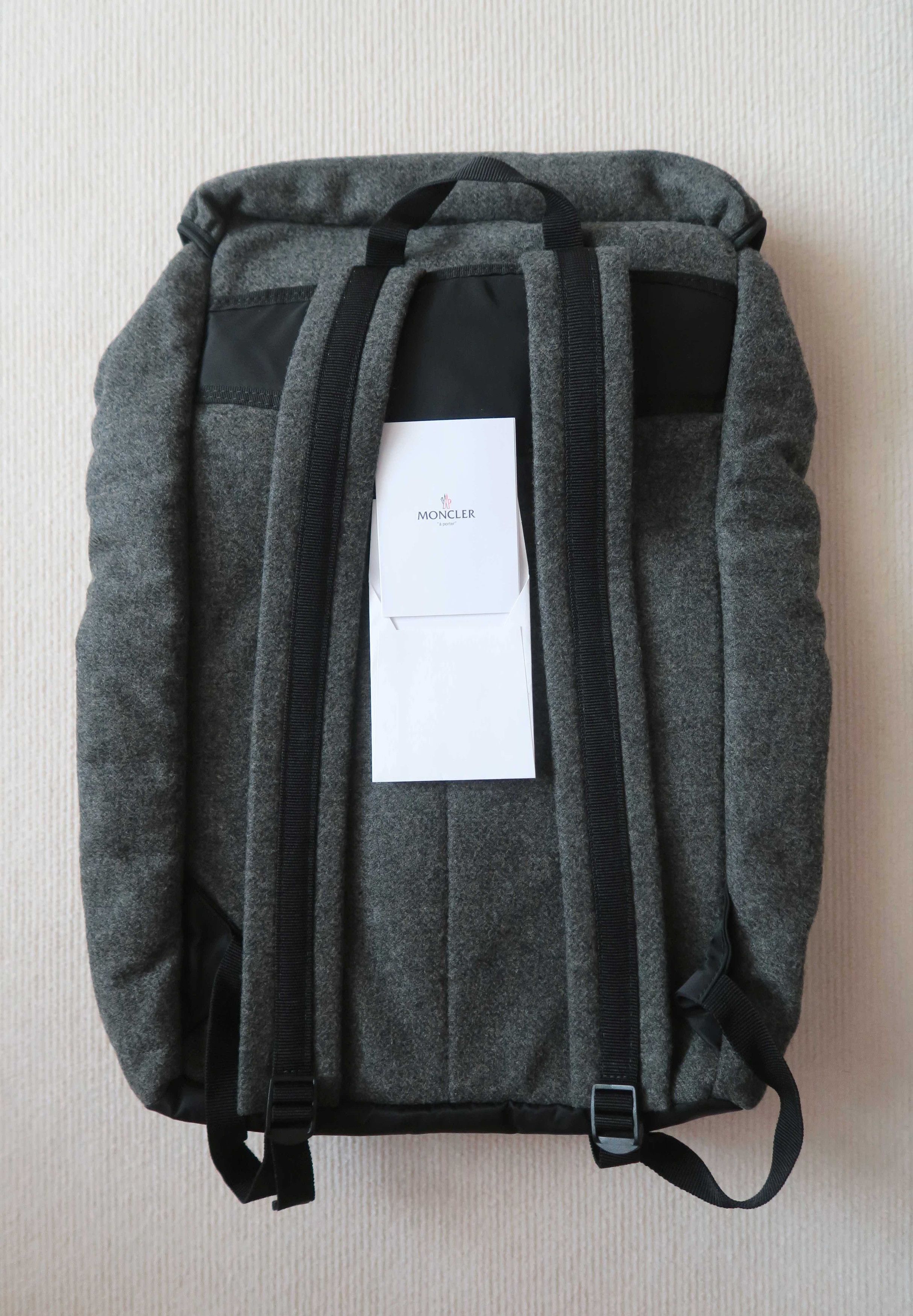 Moncler Moncler Italy Grey Wool Unisex Backpack Size ONE SIZE - 4 Thumbnail