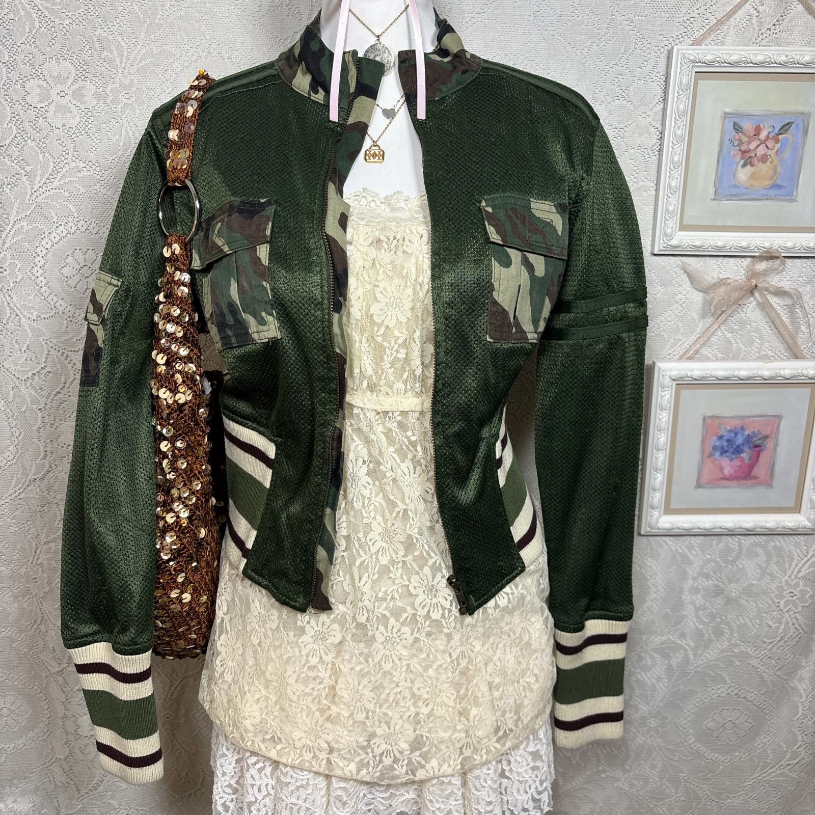 Jordache y2k camo jersey cropped jacket Size M / US 6-8 / IT 42-44 - 5 Thumbnail