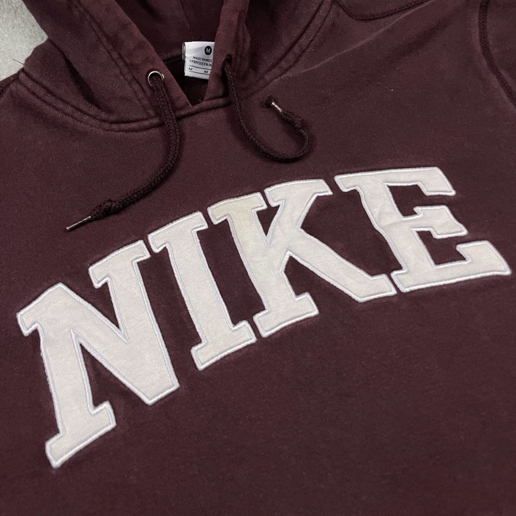 Nike Nike Sweatshirt Hoodie Men Adult Medium Red Embroidered Swoosh Distressed 90s USA Sports Pullover Size US M / EU 48-50 / 2 - 4 Thumbnail