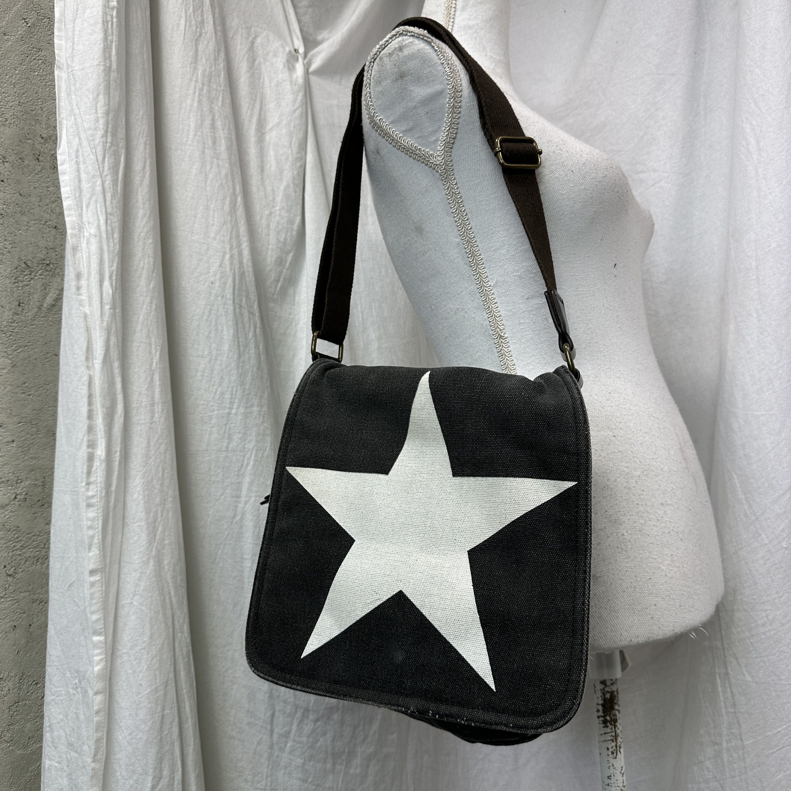 Vintage Vintage Printed Star Washed Shoulder Bag Y2K Size ONE SIZE - 2 Thumbnail