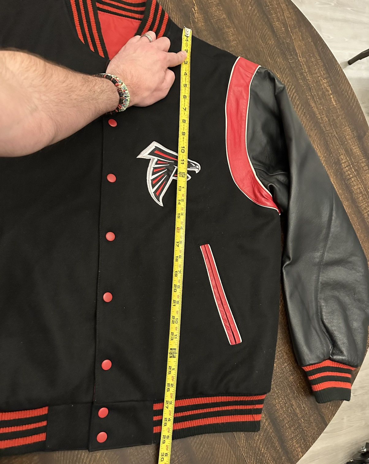 NFL NFL Atlanta Falcons Wool Leather Reversible Jacket-Size LRG Size US L / EU 52-54 / 3 - 6 Thumbnail