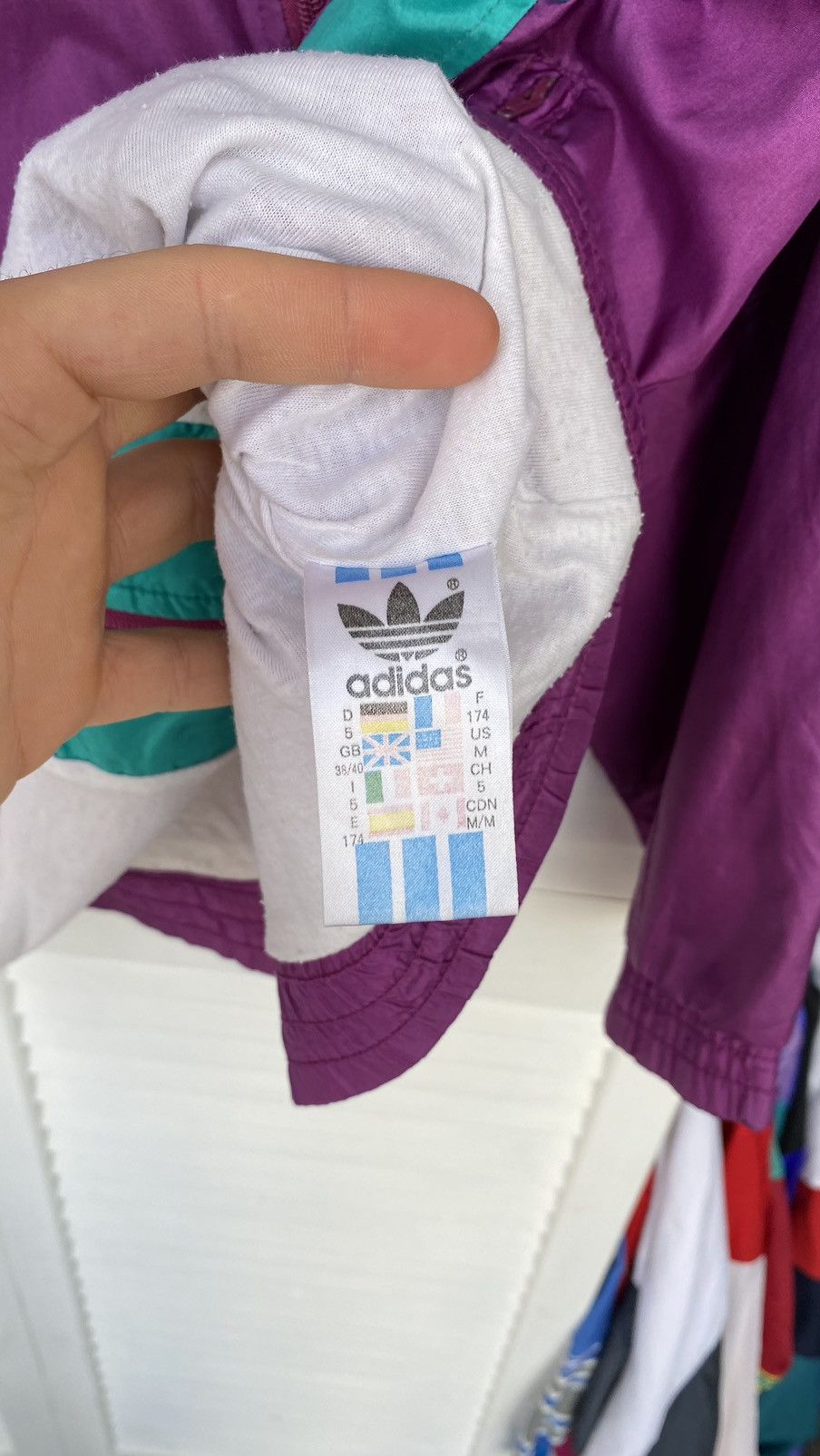 Adidas × Vintage Vintage Adidas Track Retro Jacket Nylon 90s Purple Size US M / EU 48-50 / 2 - 11 Thumbnail