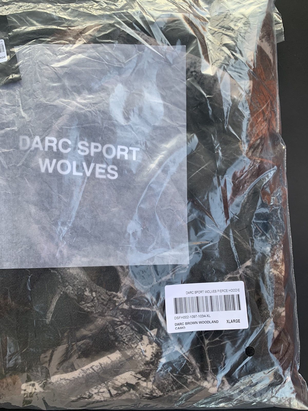 Darc Sport DARC SPORT WOLVES HOODIE IN DARC BROWN WOODLAND CAMO SIZE XL Size US XL / EU 56 / 4 - 7 Thumbnail