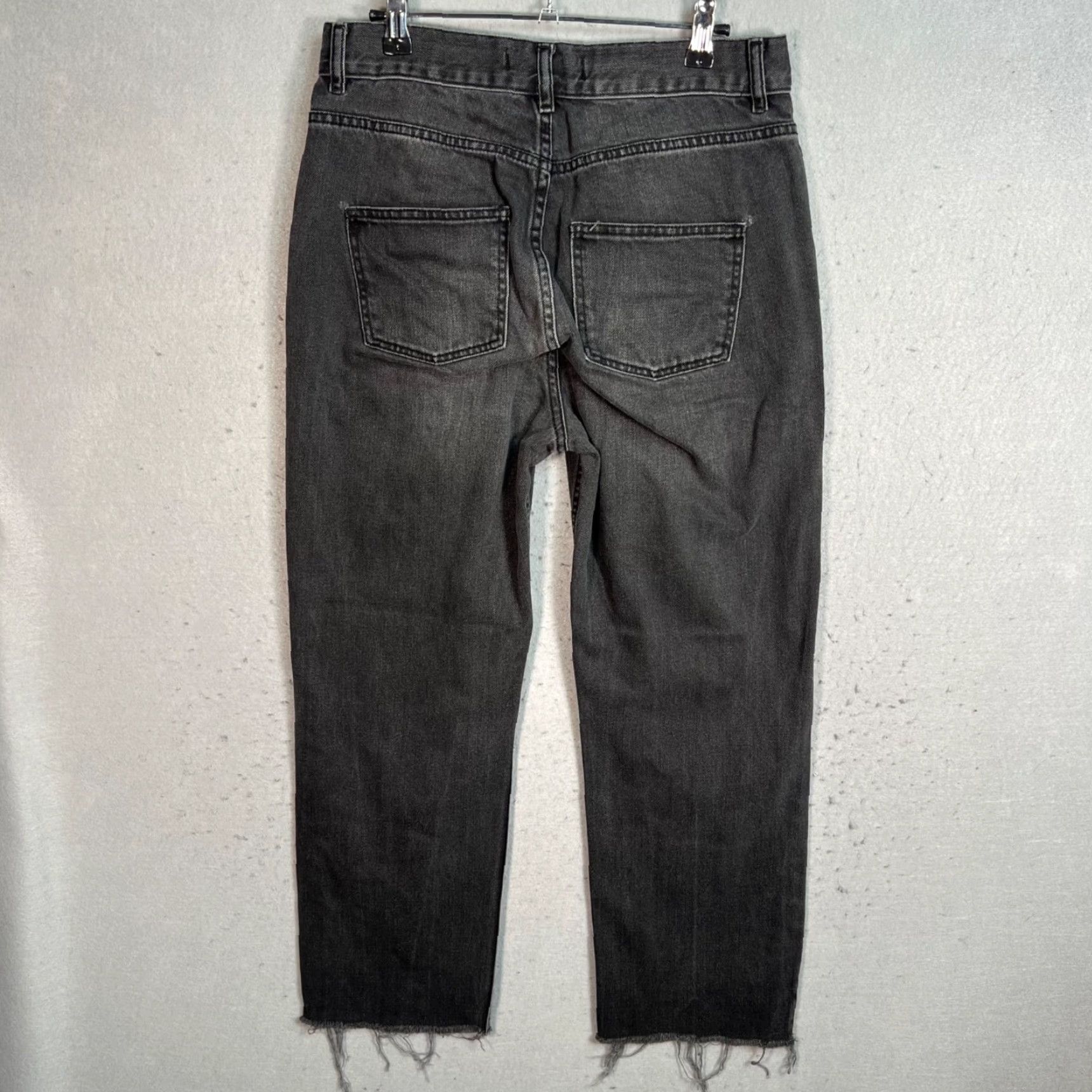 Vintage Mennace Men’s Black Denim Jeans - 30 Straight Leg Adult Size 30 Inseam 25" 5-Pocket Belt loops Regular Fit Vintage: No Size US 30 / EU 46 - 2 Thumbnail