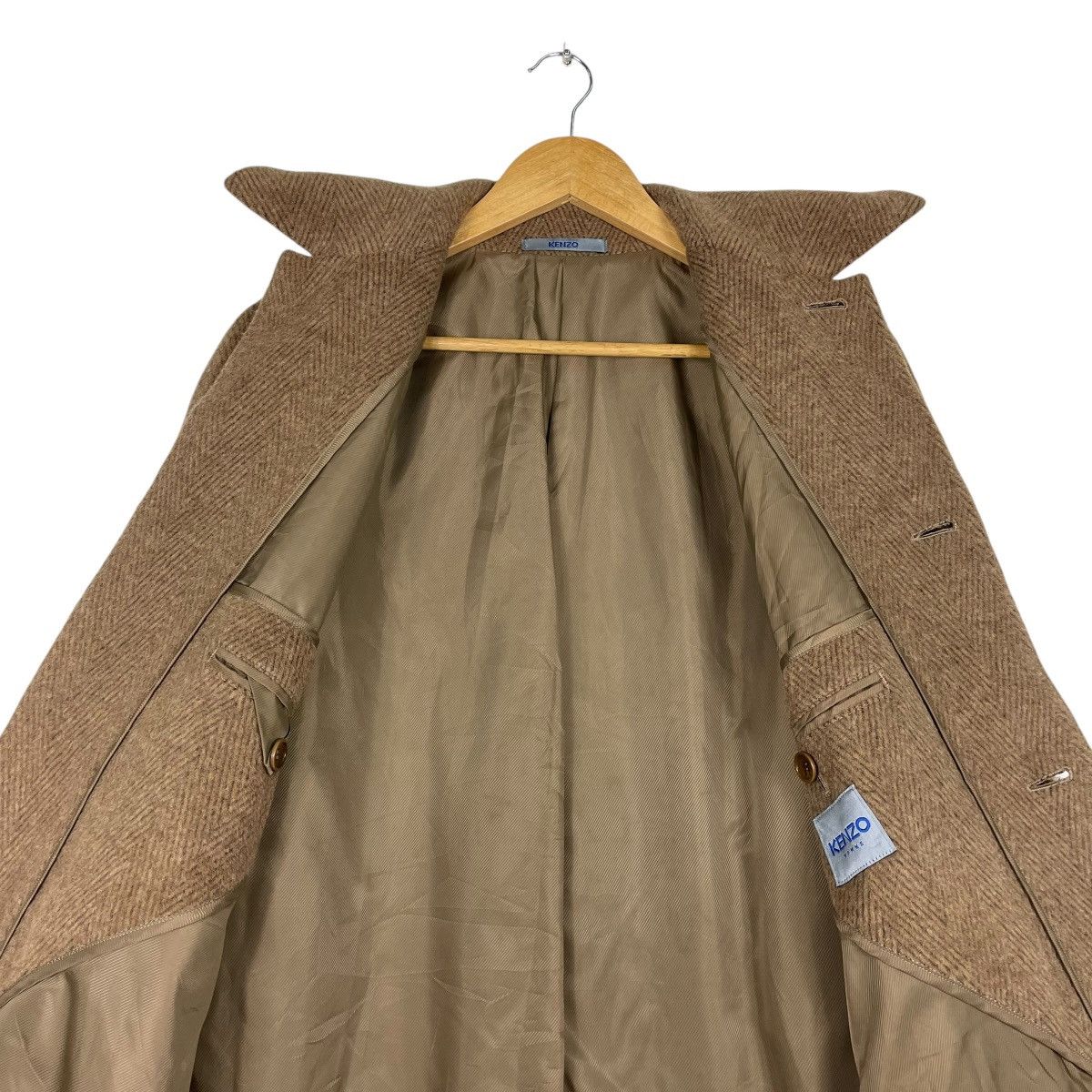 Designer × Japanese Brand × Kenzo 💥KENZO RICH BROWN LONG COAT JACKET Size US M / EU 48-50 / 2 - 12 Thumbnail