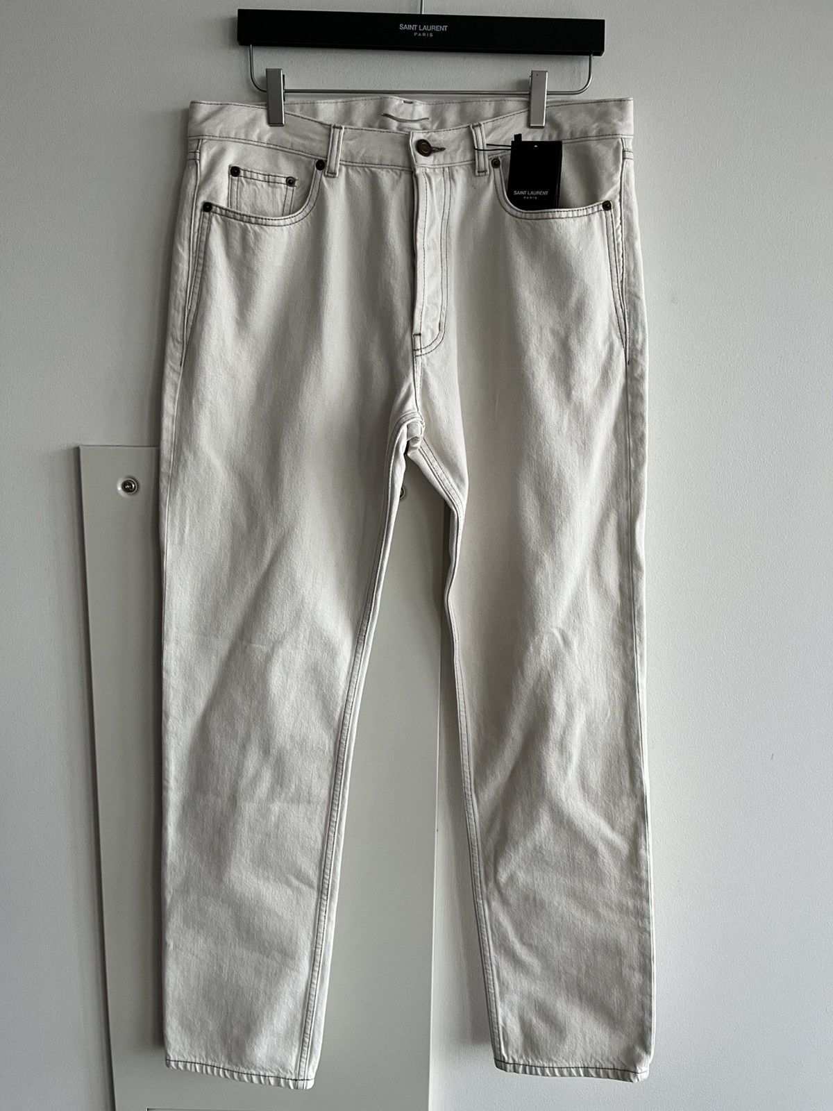 Hedi Slimane × Saint Laurent Paris × Yves Saint Laurent Super Runway Saint Laurent D31 Denim Jeans Brand New Size US 33 - 14 Thumbnail