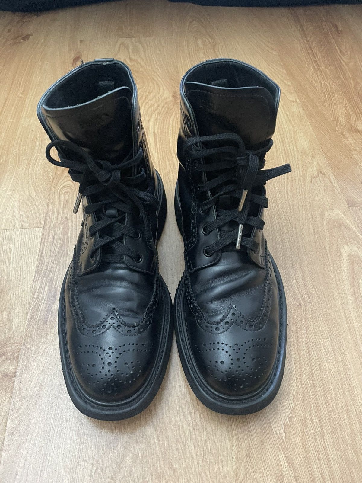 Prada Prada FW09 combat business boots Size US 11 / EU 44 - 1 Thumbnail