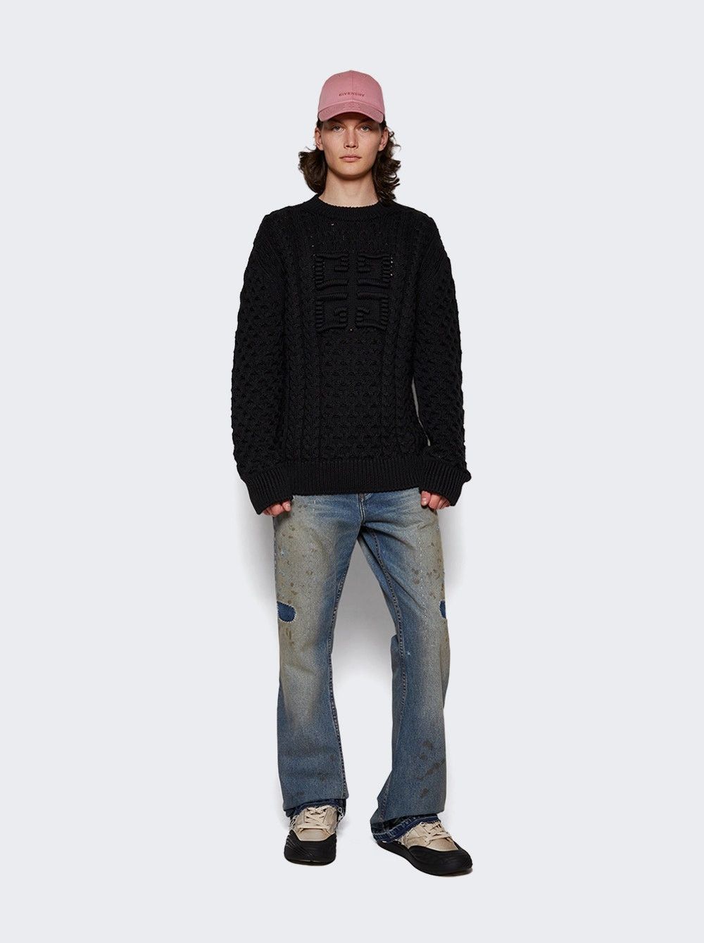 Givenchy o1w1db10325 Crew Neck Sweater in Black Size US XL / EU 56 / 4 - 2 Thumbnail