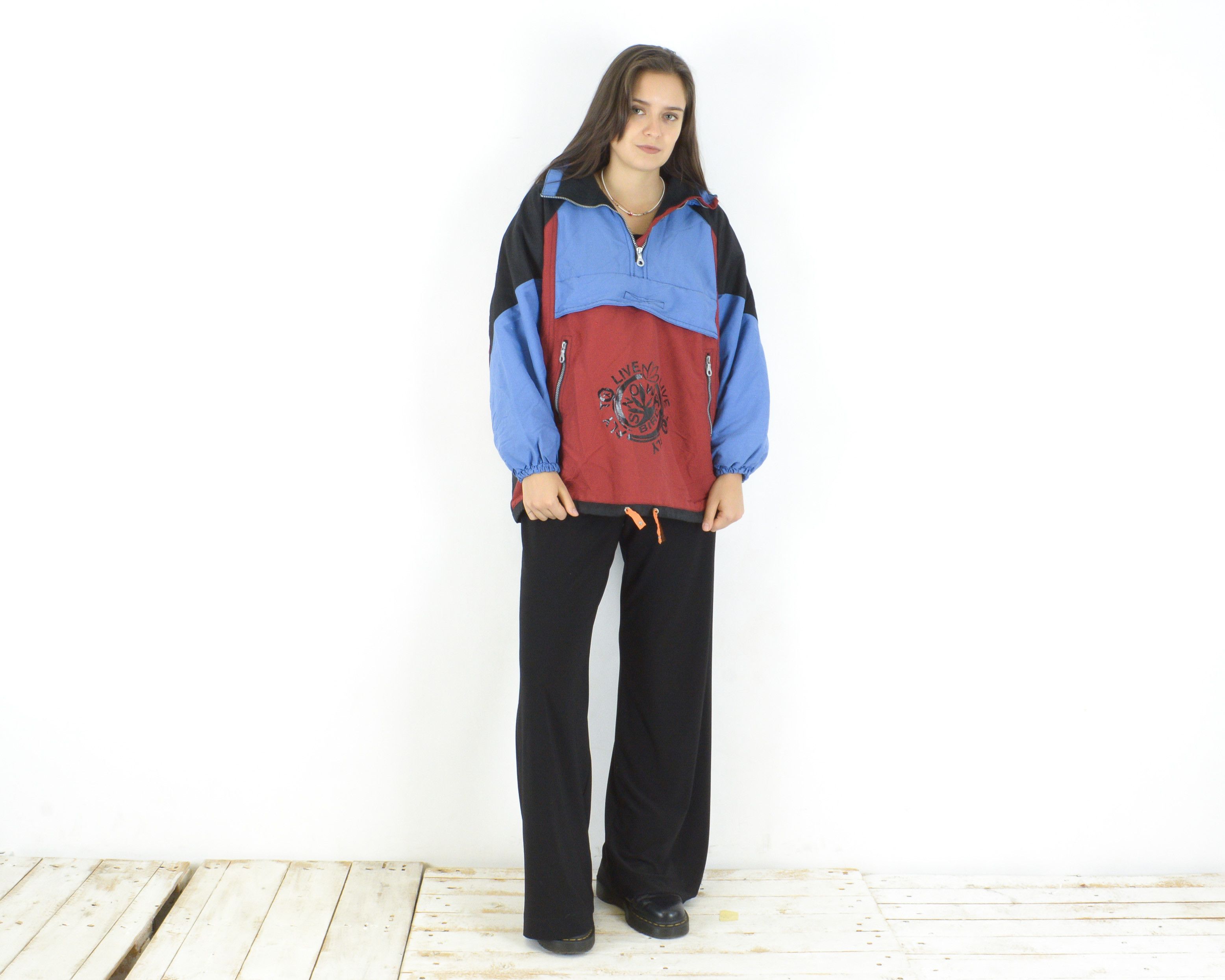 Other × Vintage Snow Bird Women S/M Windbreaker Fleece Pullover Jacket Zip Size S / US 4 / IT 40 - 1 Thumbnail