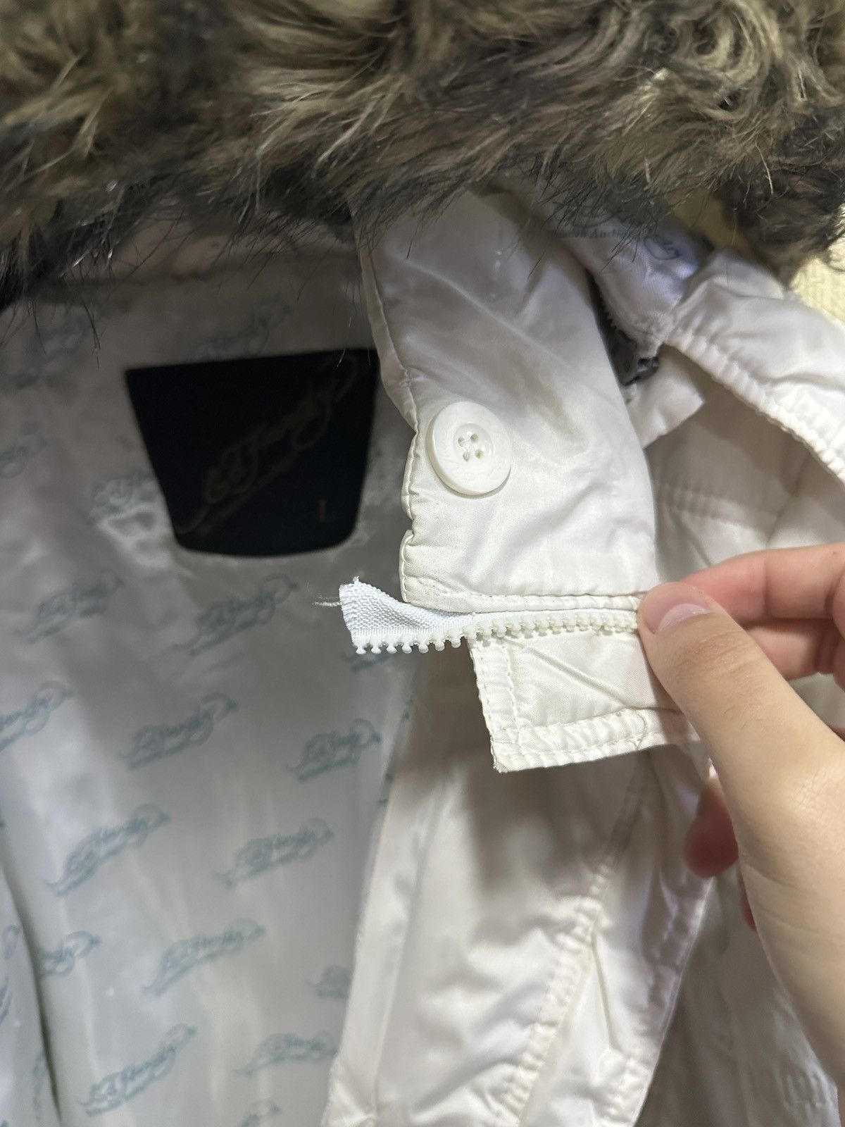 Ed Hardy Vintage Ed Hardy Christian Audigier Faux Fur Cropped Jacket Size L / US 10 / IT 46 - 20 Thumbnail