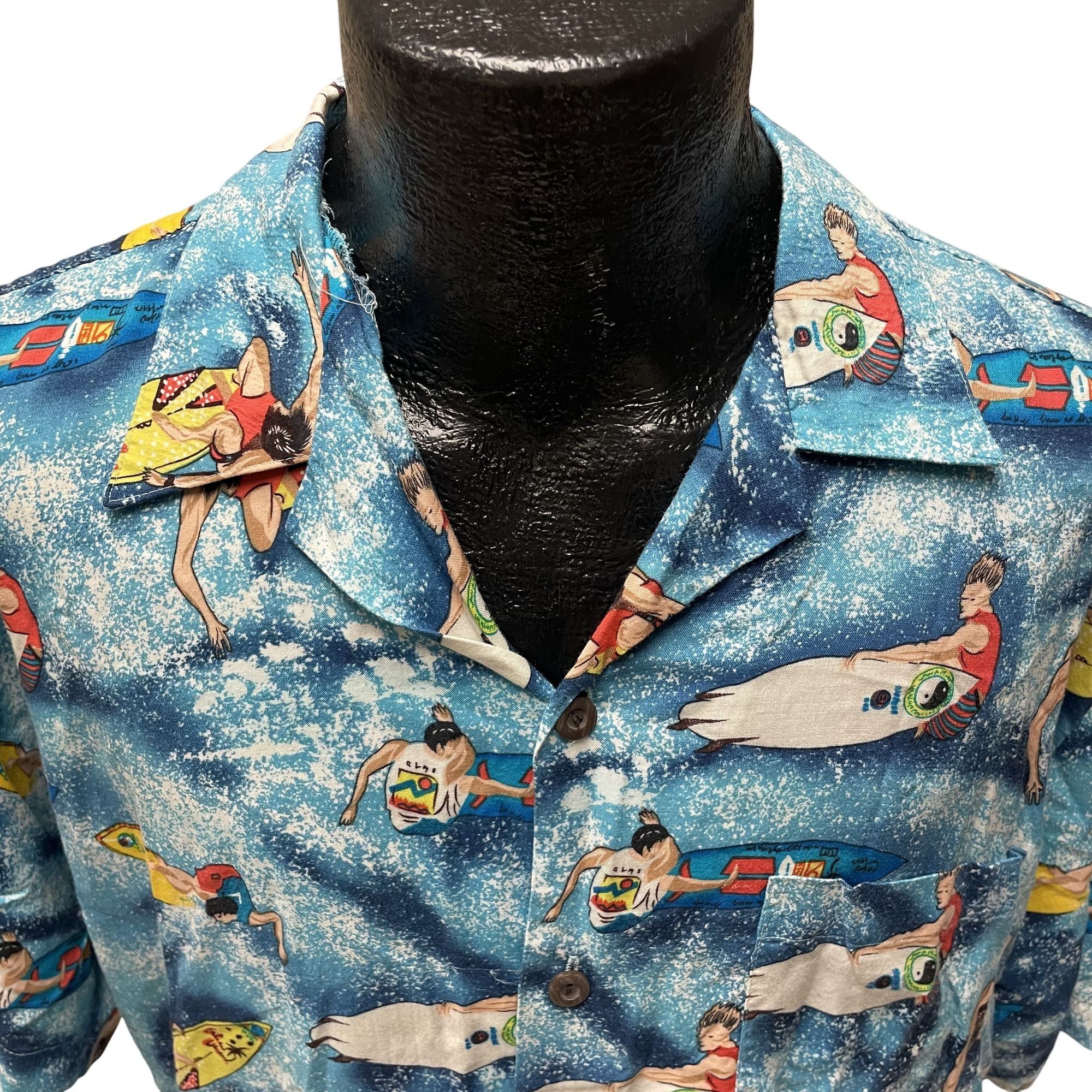 Ocean Current Vtg Ocean Current Blue HAWAIIAN TROPICAL Surfer Shirt Size US M / EU 48-50 / 2 - 3 Thumbnail