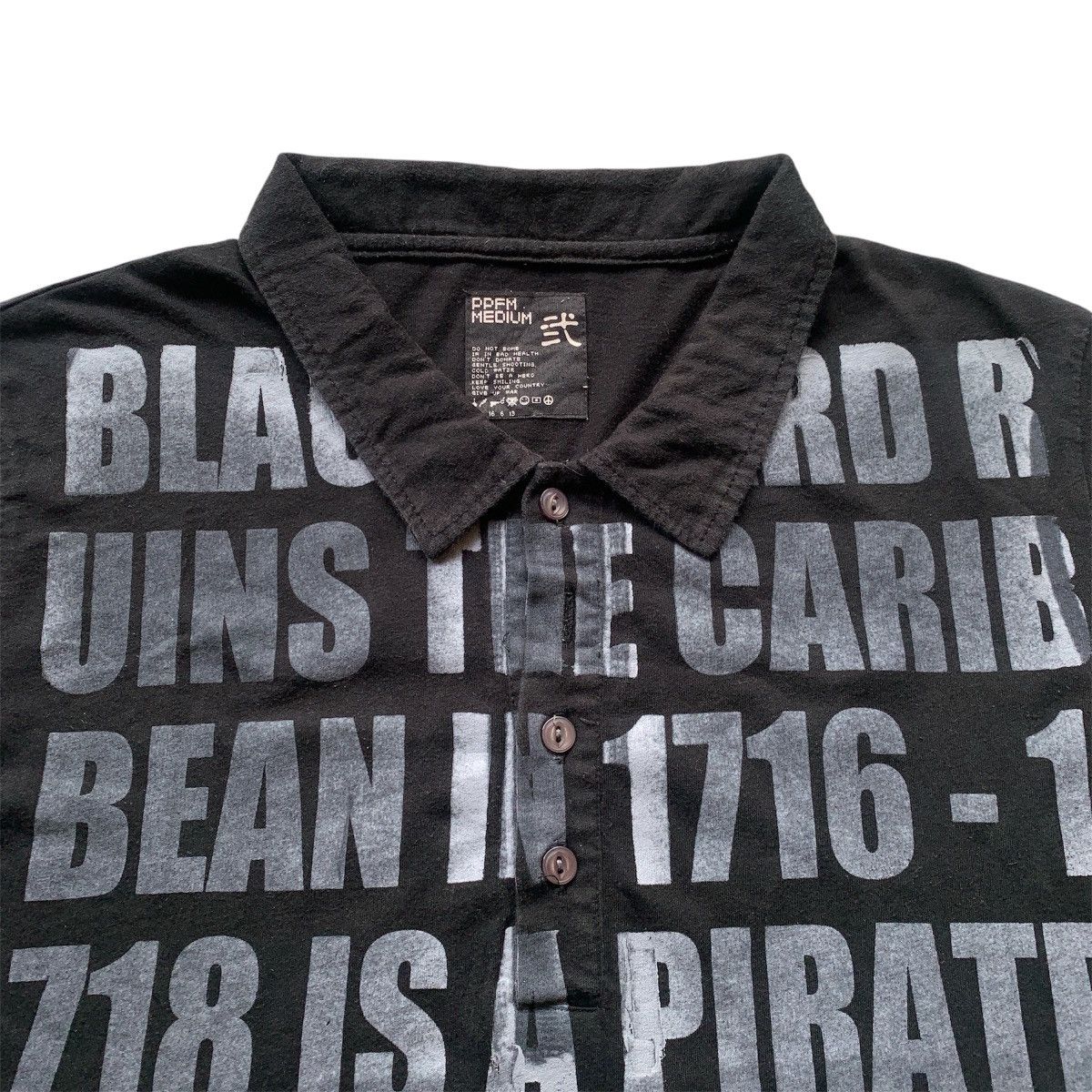 PPFM 2000s PPFM Poem Ifsix Vkei Gothic Style Polo Shirt Size US M / EU 48-50 / 2 - 4 Thumbnail
