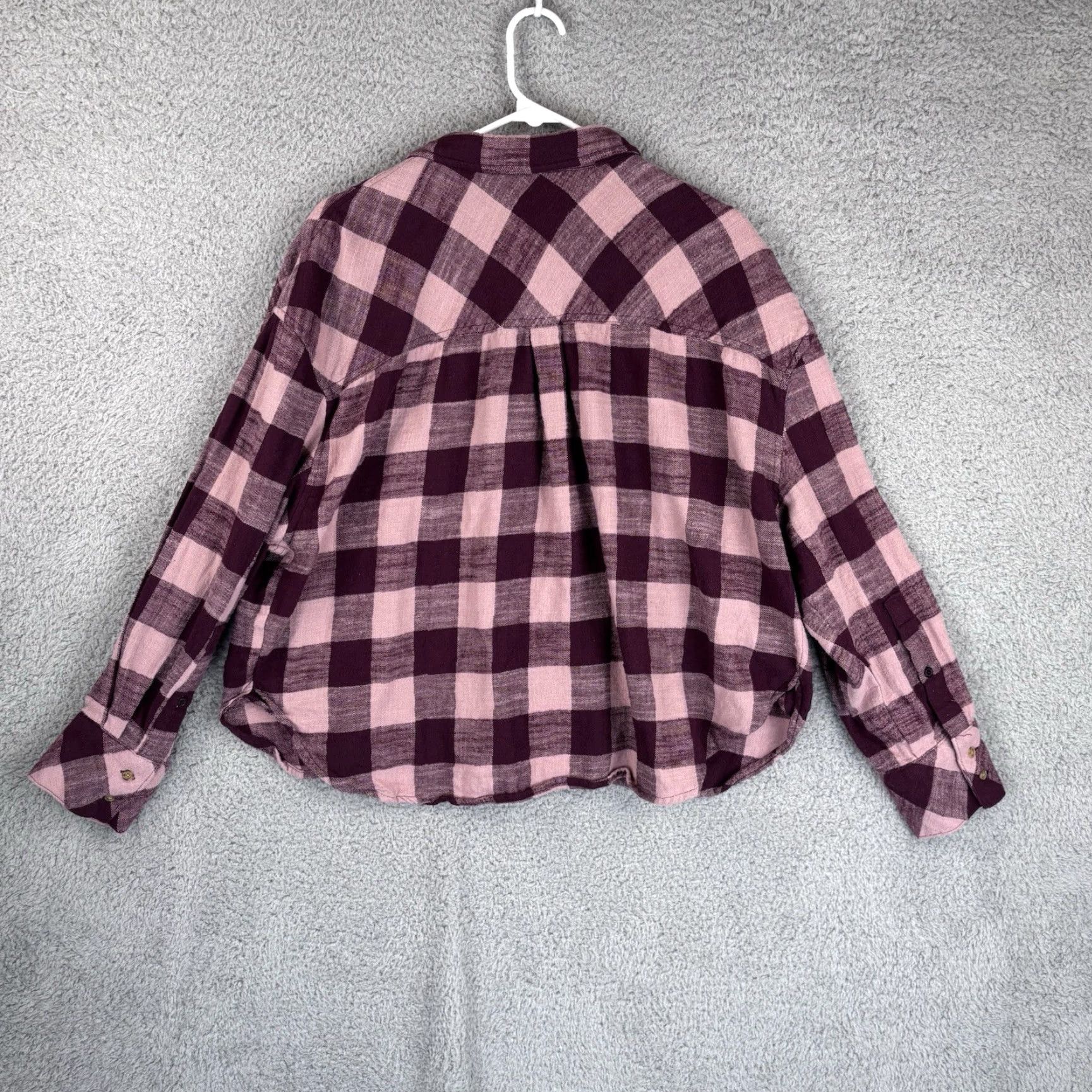 Scotch & Soda Scotch & Soda Women's Shirt Cropped Oversized Plaid Flannel 100% Cotton Multicolor Small Size S / US 4 / IT 40 - 4 Thumbnail