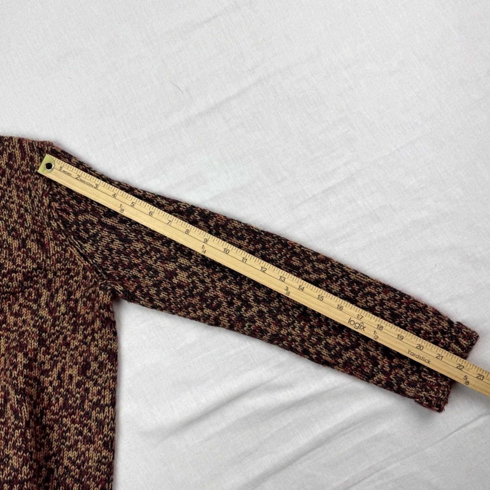 Vintage VINTAGE Rena Rowan Sweater Womens Medium Knit Wool Blend Collar Red 80s 90s Size M / US 6-8 / IT 42-44 - 7 Thumbnail