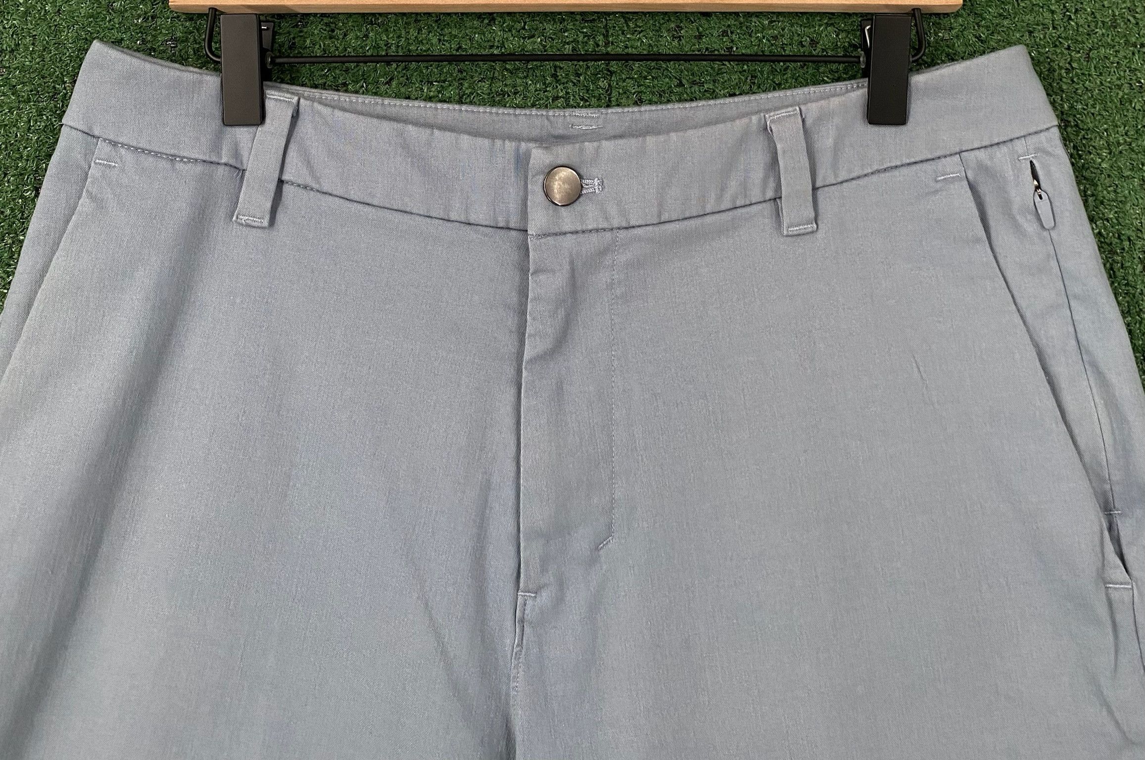 Lululemon Lululemon Commission Bluish Grey Cotton Blend Shorts 32 Size US 32 / EU 48 - 1 Thumbnail