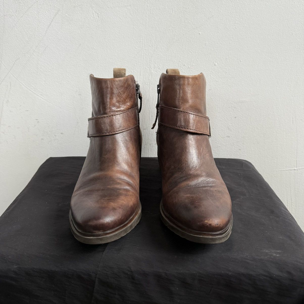 Guidi Mjus Avant Garde Brown Leather Ankle Boots Size US 10 / IT 40 - 4 Thumbnail